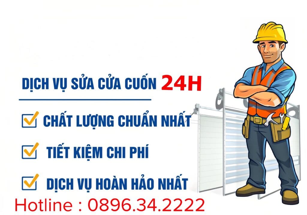 Dịch vụ sửa cửa cuốn 24H - Hotline 0896.34.2222